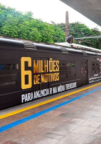Publicidade: Envelopamento do trem do metrô de Porto Alegre